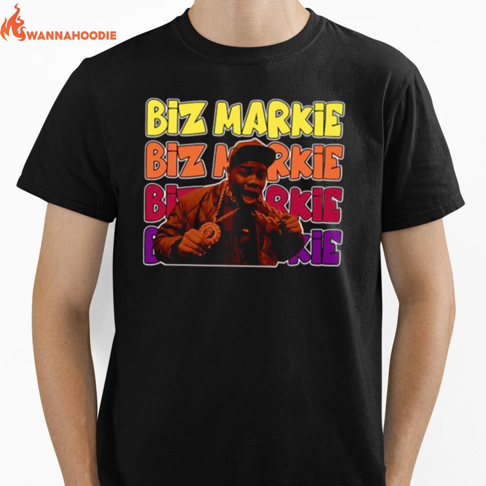 Colorful Text Design Biz Markie Unisex T-Shirt for Men Women