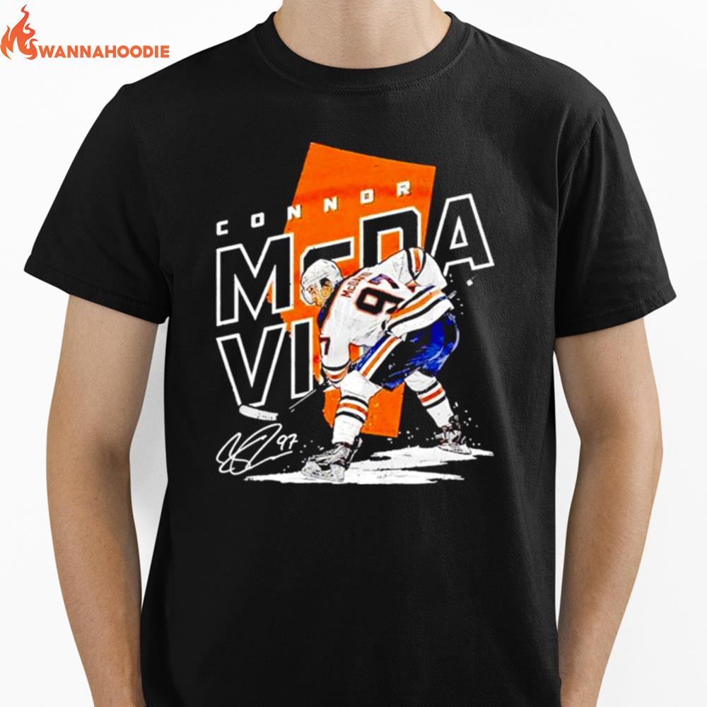 Connor Mcdavid Edmonton Oilers Number 97 Signature Unisex T-Shirt for Men Women