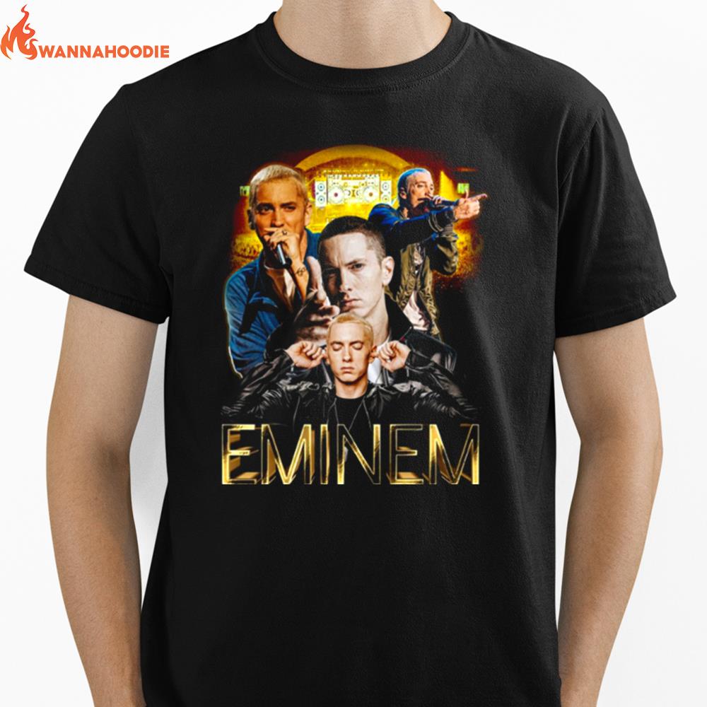 Cool Moment On Stage Eminem The King Rap Unisex T-Shirt for Men Women