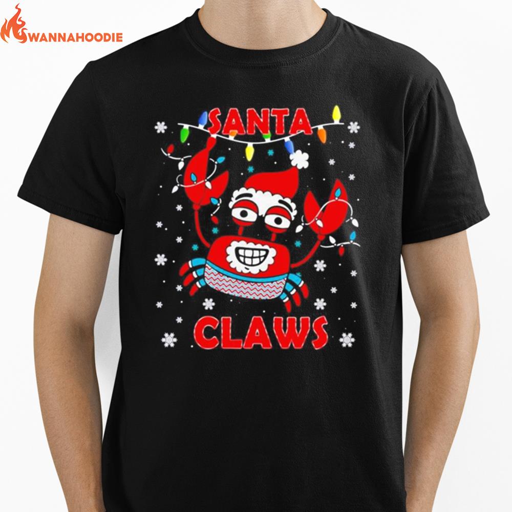 Crab Santa Claws Ugly Christmas Unisex T-Shirt for Men Women