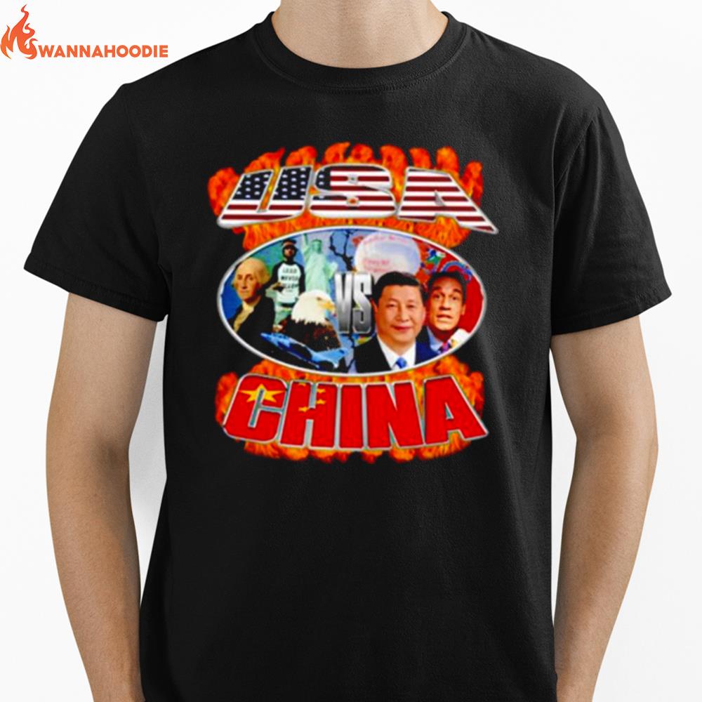 Crappy Worldwide Usa Vs China Unisex T-Shirt for Men Women