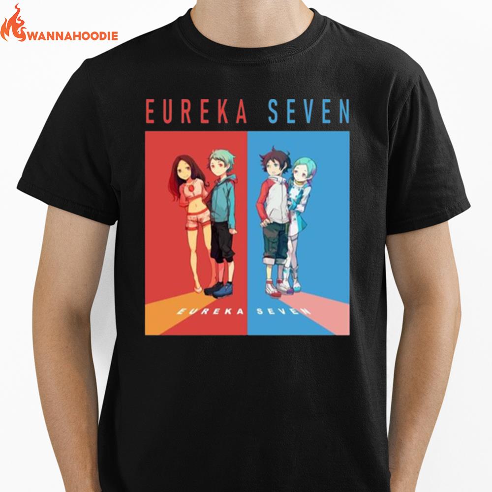 Cute Couple In Eureka Seven Unisex T-Shirt for Men Women