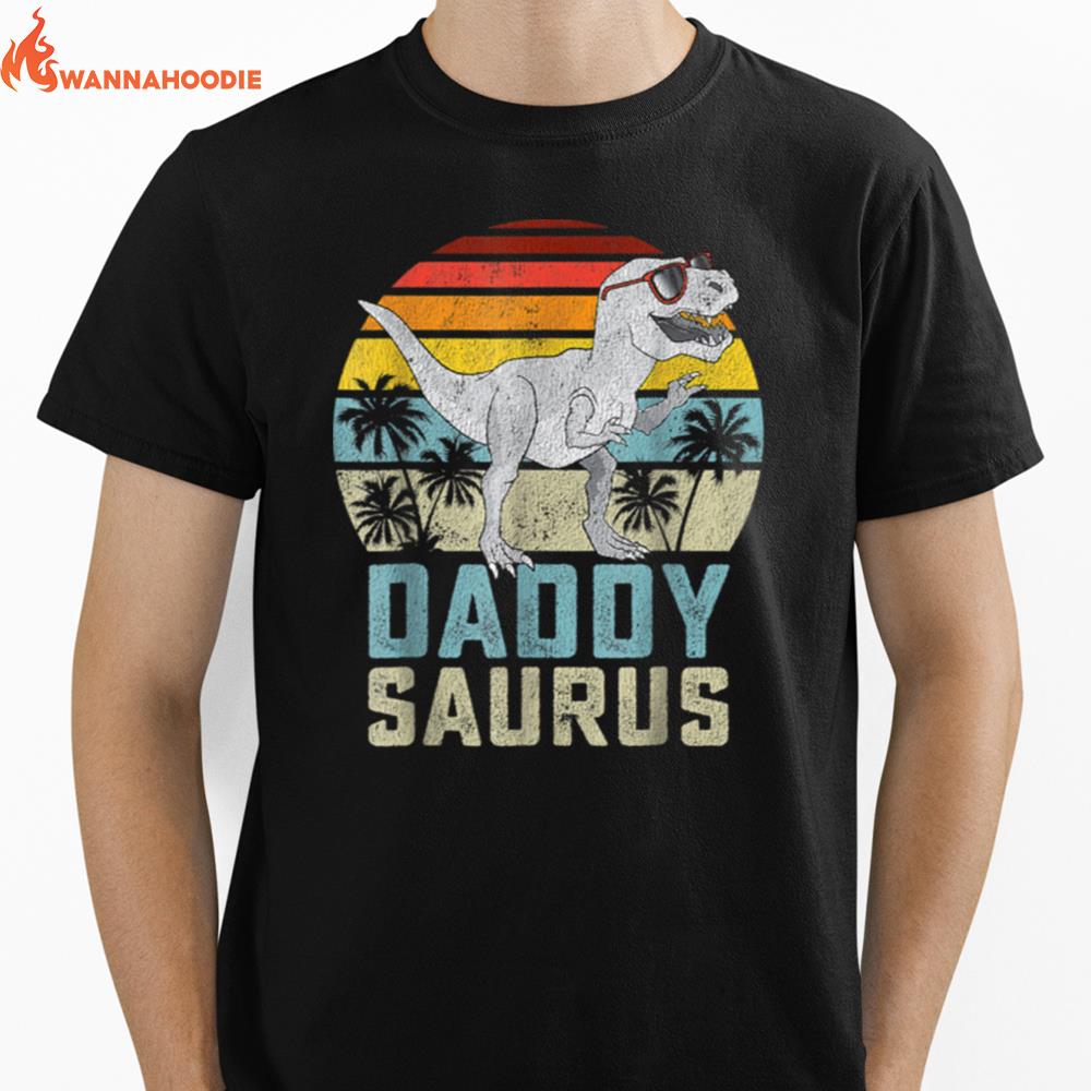 Daddysaurus T Rex Dinosaur Daddy Saurus Family Matching Unisex T-Shirt for Men Women