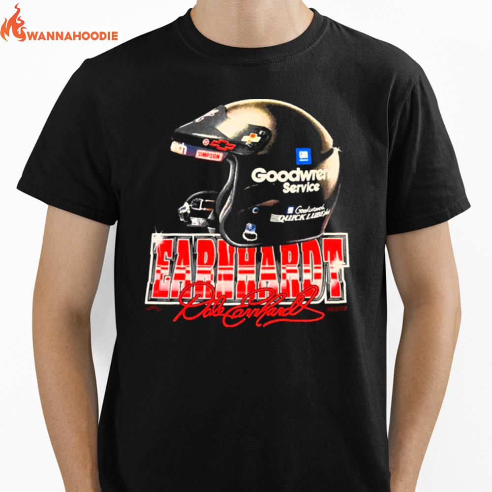 Dale Earnhardt Black Helmet Retro Unisex T-Shirt for Men Women