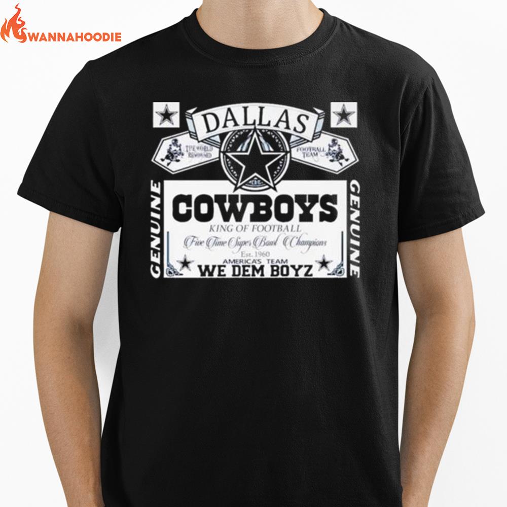 Dallas Cowboys King Of Football Genuine Unisex T-Shirt for Men Women