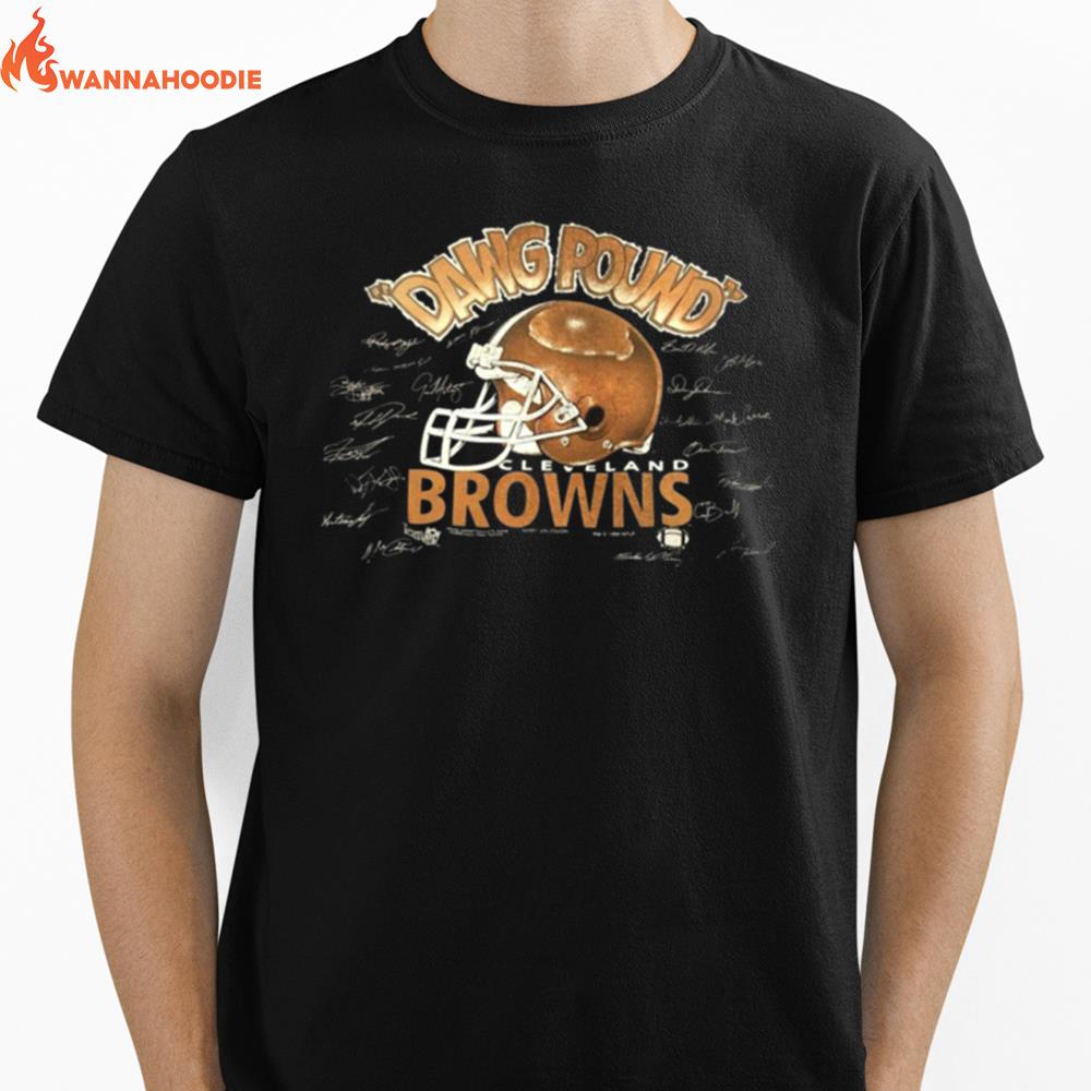 Dawg Pound Cleveland Browns Signatures Unisex T-Shirt for Men Women