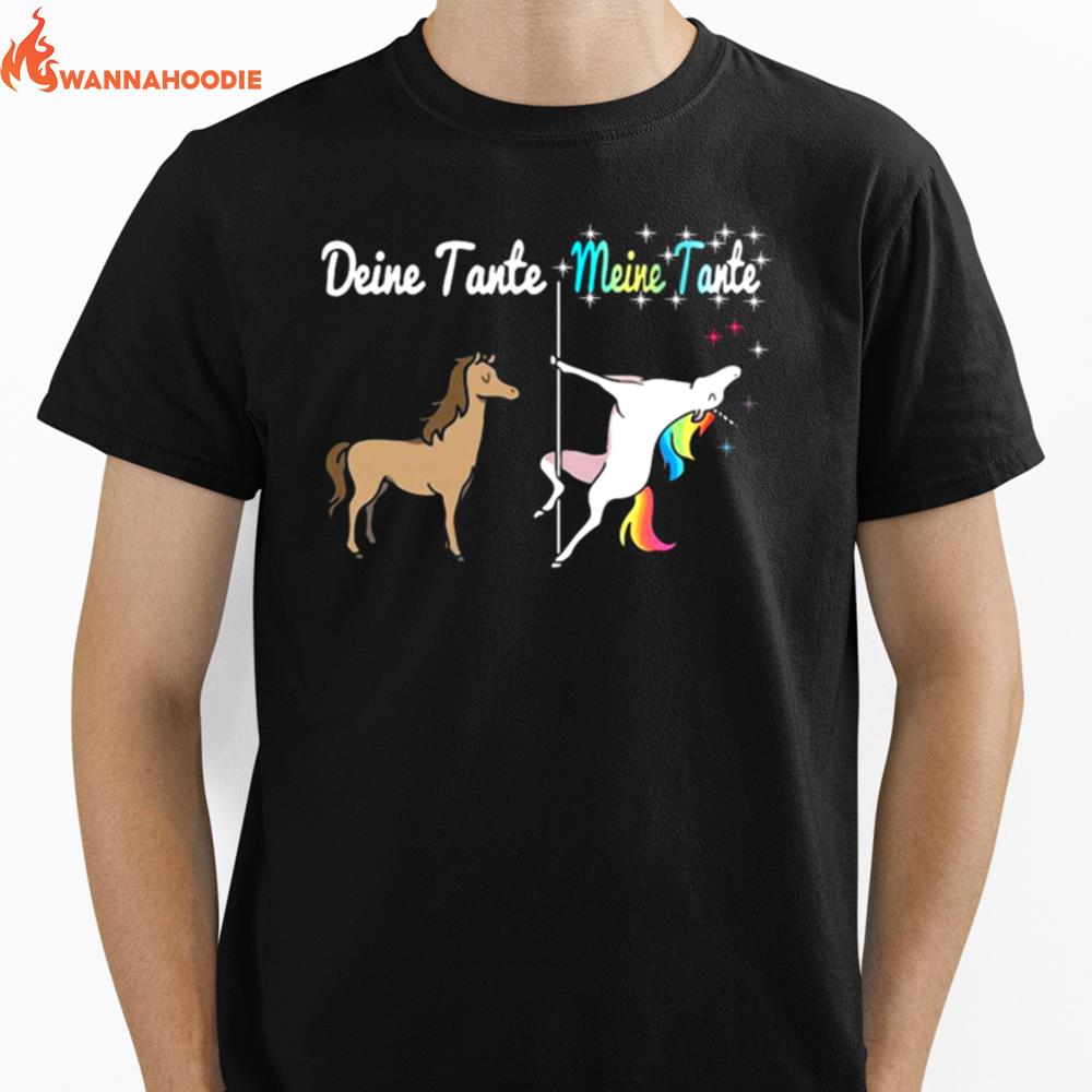 Deine Tante Meine Tante Unicorn Unisex T-Shirt for Men Women