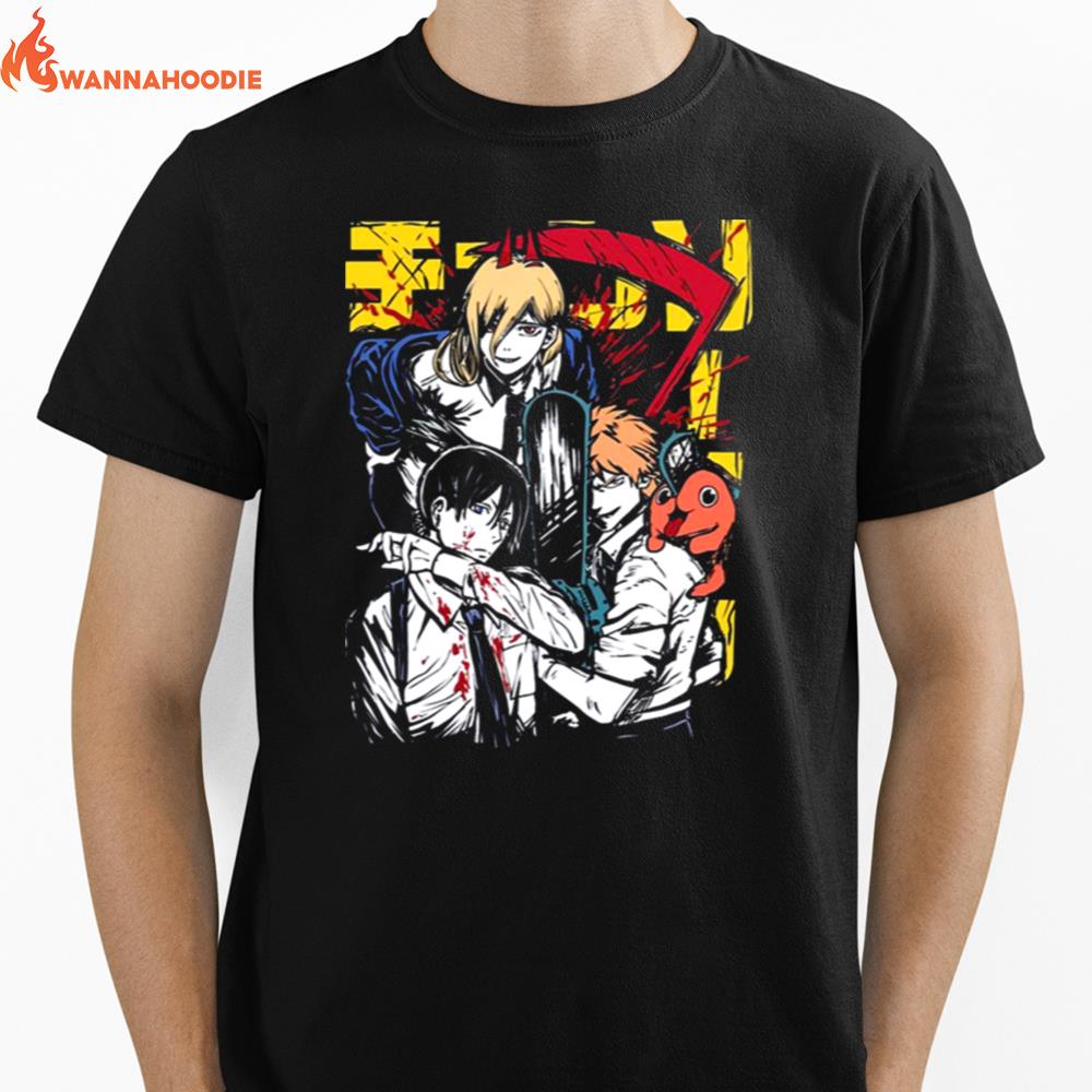 Denji Power Aki Characters Chainsaw Man Unisex T-Shirt for Men Women