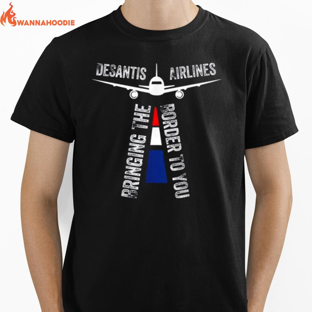 Desantis Airlines Political Ron Desantis Us Flag Tee Unisex T-Shirt for Men Women