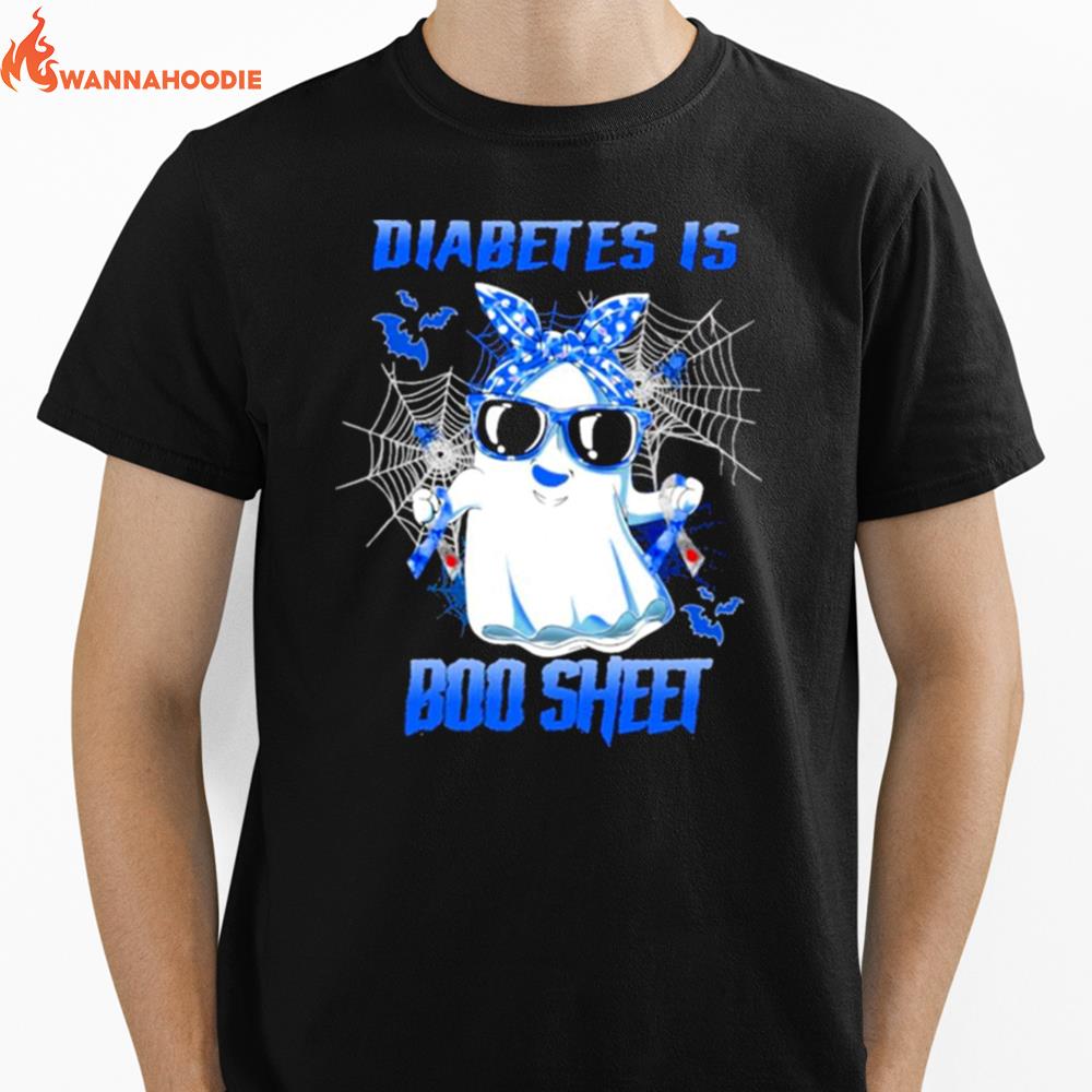 Diabetes Is Boo Sheet Happy Halloween Unisex T-Shirt for Men Women