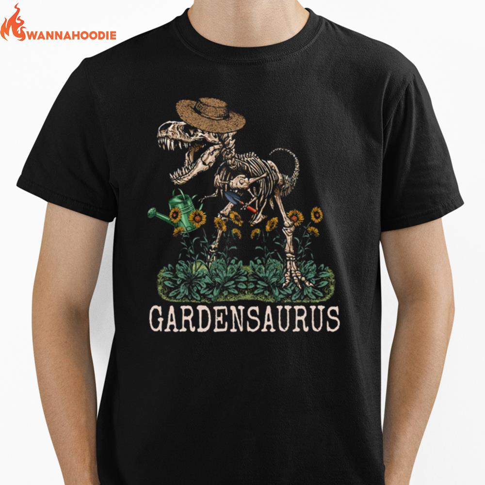 Dinosaur Trex Garden Tools As Gardensaurus Funny Gardener Unisex T-Shirt for Men Women