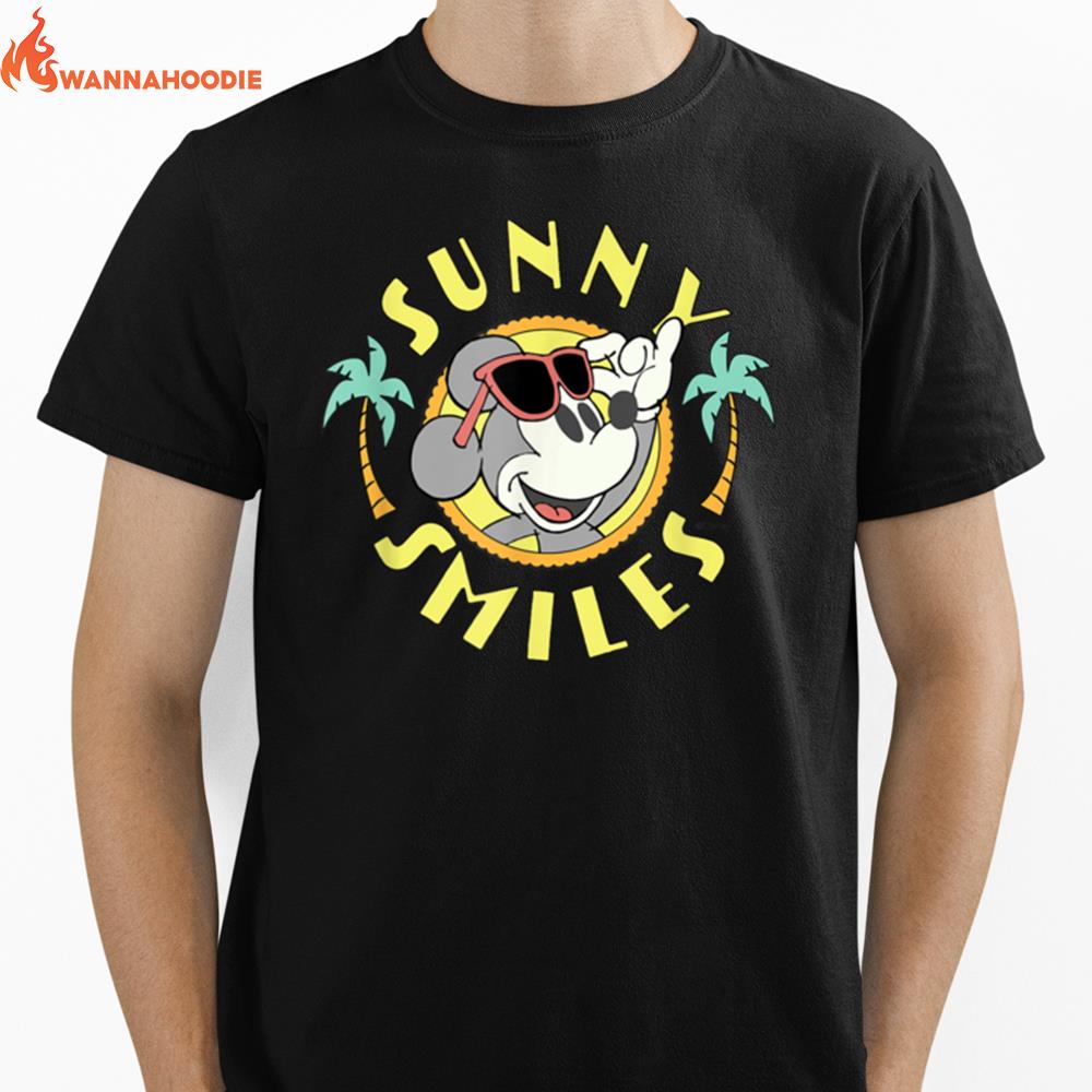 Disney Mickey Mouse Sunny Smiles Summer Unisex T-Shirt for Men Women