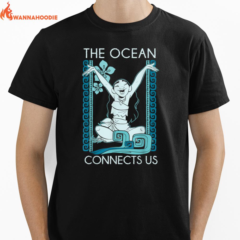 Disney Moana Ocean Connect Us Graphic Unisex T-Shirt for Men Women