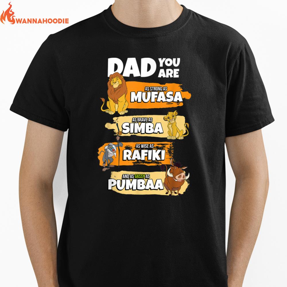 Disney The Lion King Dad You Are Word Stack Funny Unisex T-Shirt for Men Women