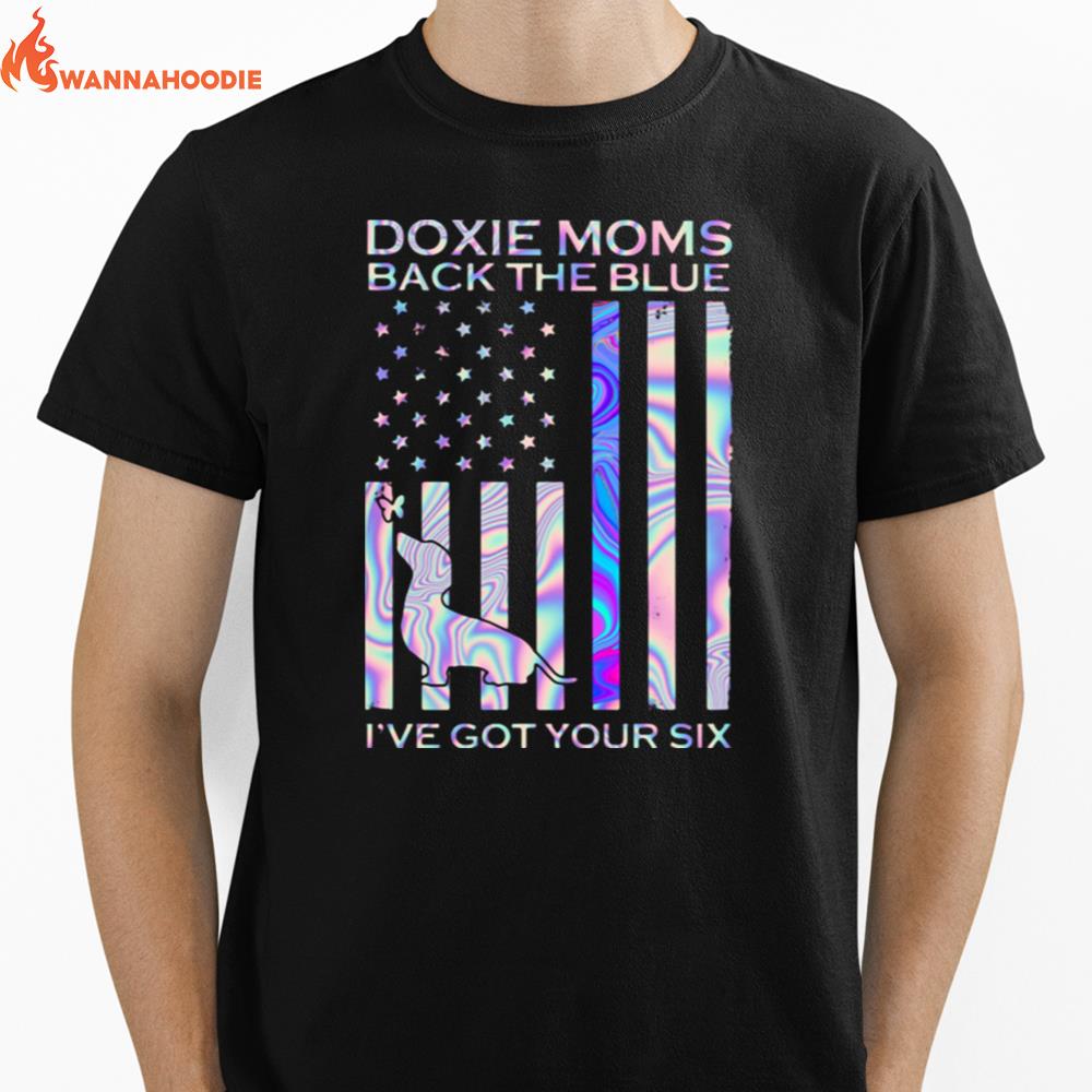 Doxie Moms Back The Blue Ive Got Your Six Unisex T-Shirt for Men Women