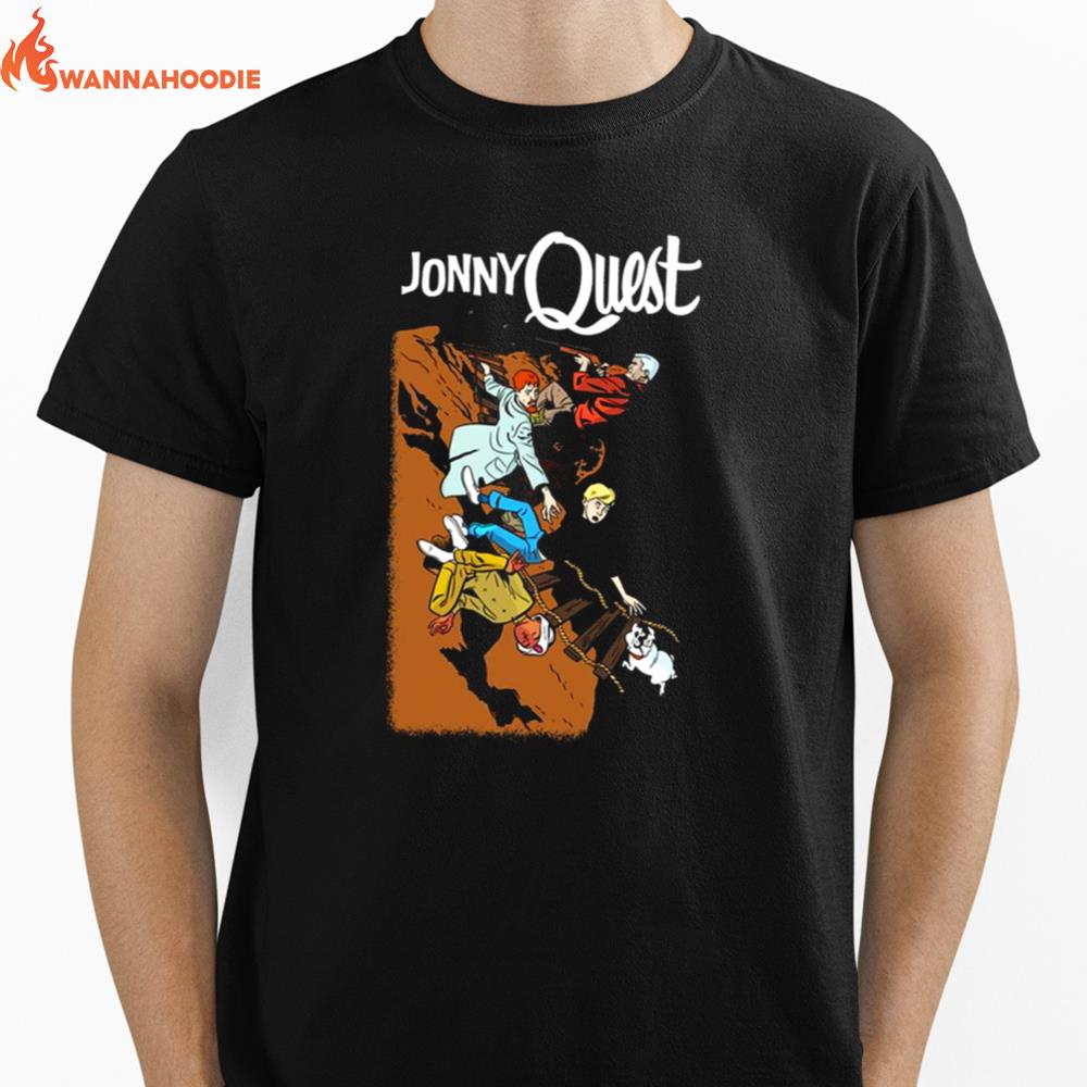 Dr Quest Hadji Bandit And Race Bannon In A Precarious Situati Unisex T-Shirt for Men Women