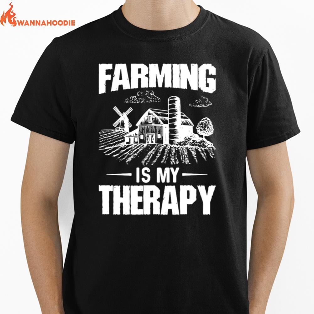 Farming Is My Therapy Unisex T-Shirt for Men Women