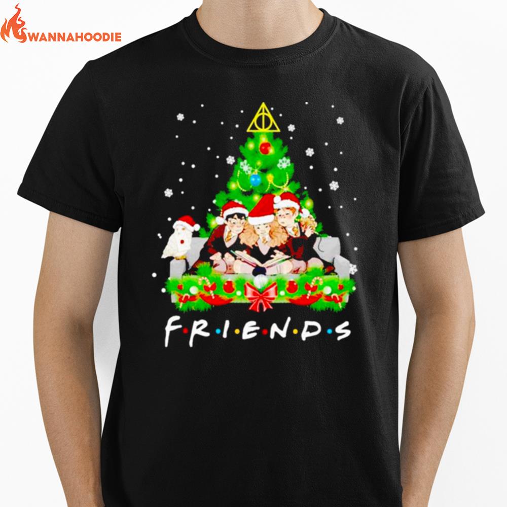 Friends Harry Potter And Ron And Hermione Merry Christmas Unisex T-Shirt for Men Women