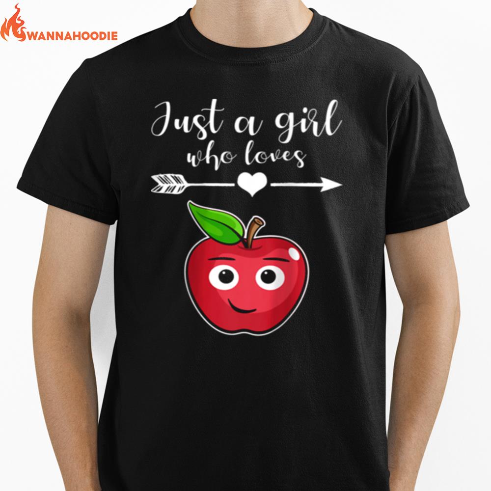 Fruit Applet Humor Girl Apple Lover Fruit Apple Unisex T-Shirt for Men Women