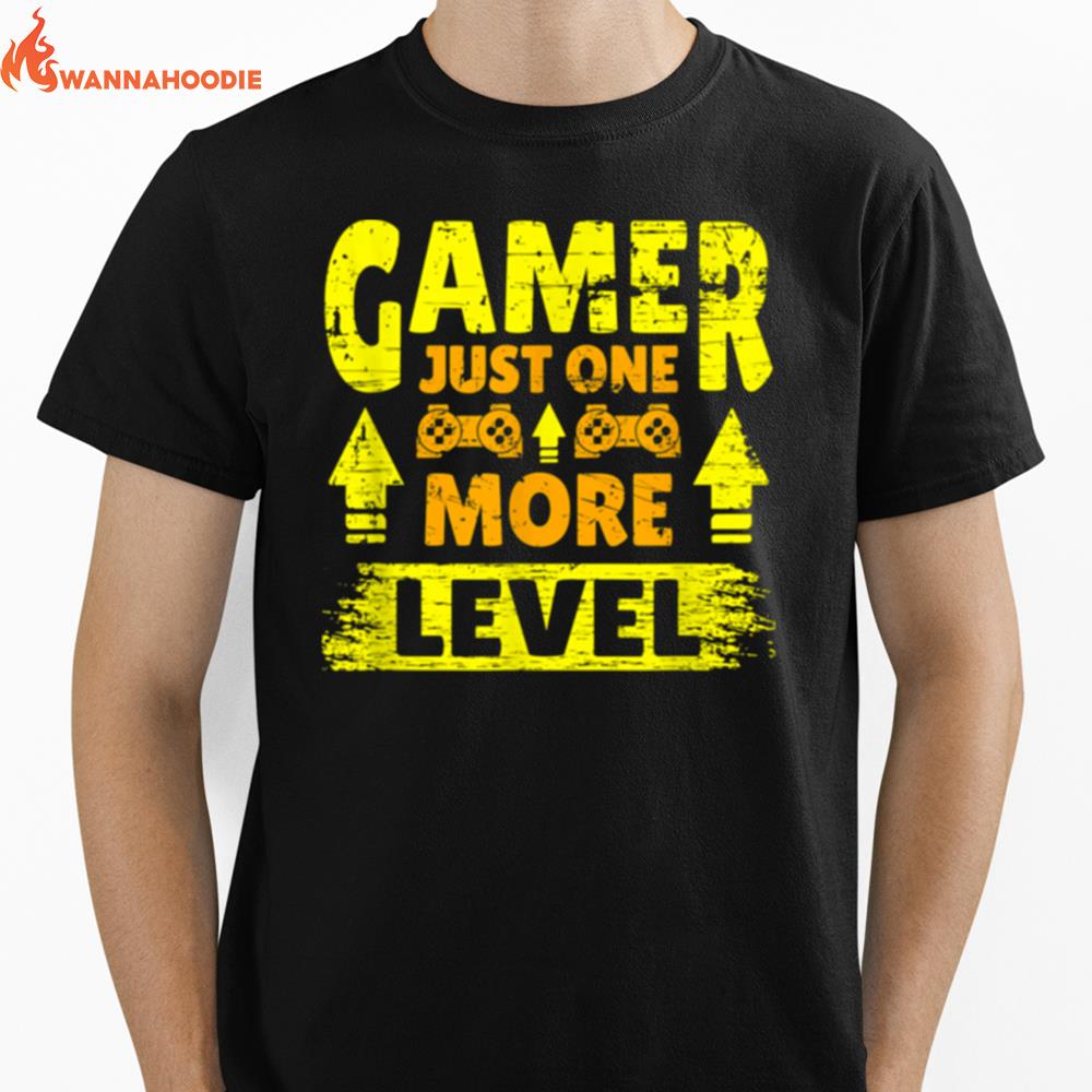 Funny Gamer Just One More Level Unisex T-Shirt for Men Women