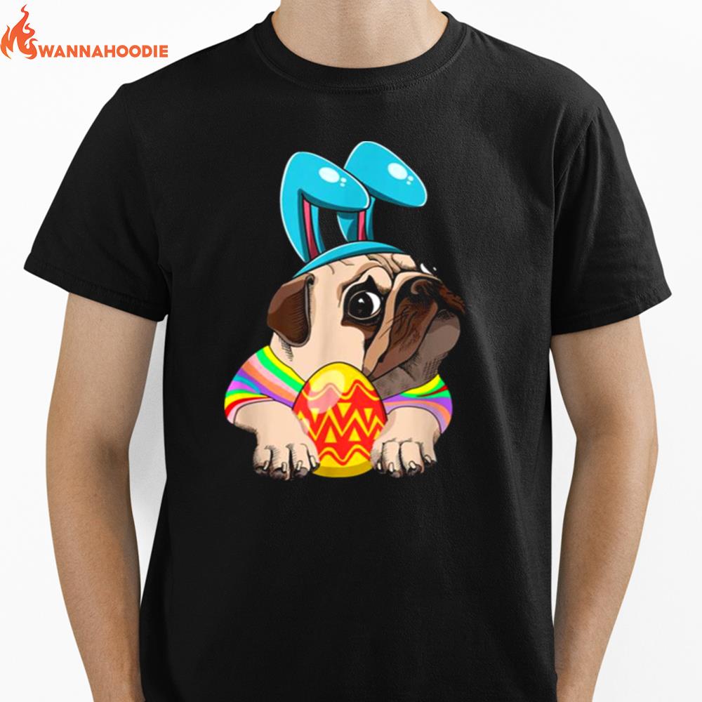 Funny Pug Egg Easter Day Dog Costume Unisex T-Shirt for Men Women