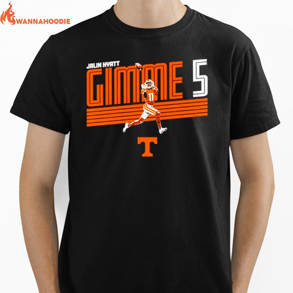 Gimme 5 Jalin Hyatt Tennessee Volunteers Unisex T-Shirt for Men Women