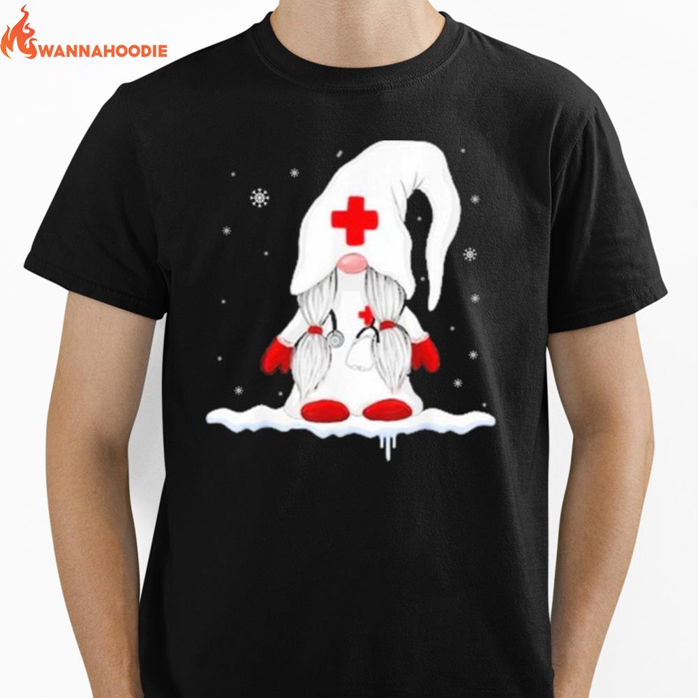 Gnome Nurse Christmas Unisex T-Shirt for Men Women