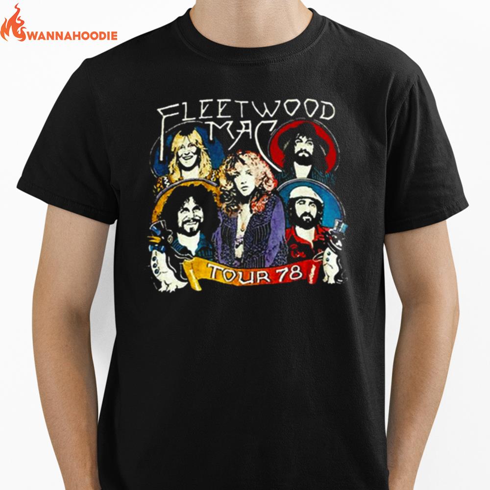 Group Mac Potrait The 78' Tour Fleetwood Mac Unisex T-Shirt for Men Women