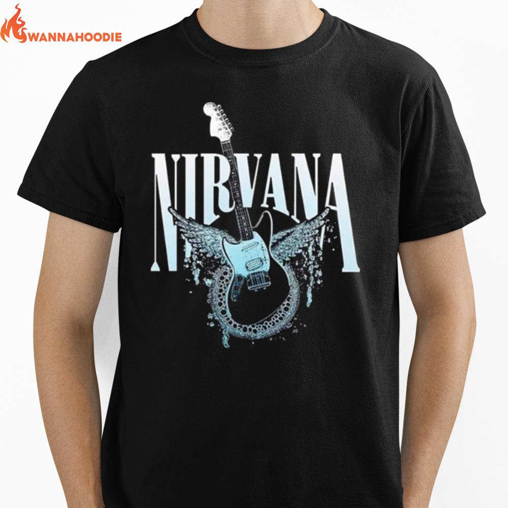 Guitar Icon Nirvana Band Design Retro Unisex T-Shirt for Men Women