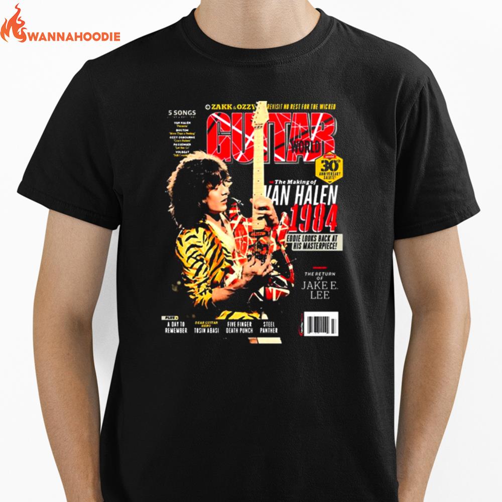 Guitar Van World Eddie Van Halen Magazine Unisex T-Shirt for Men Women