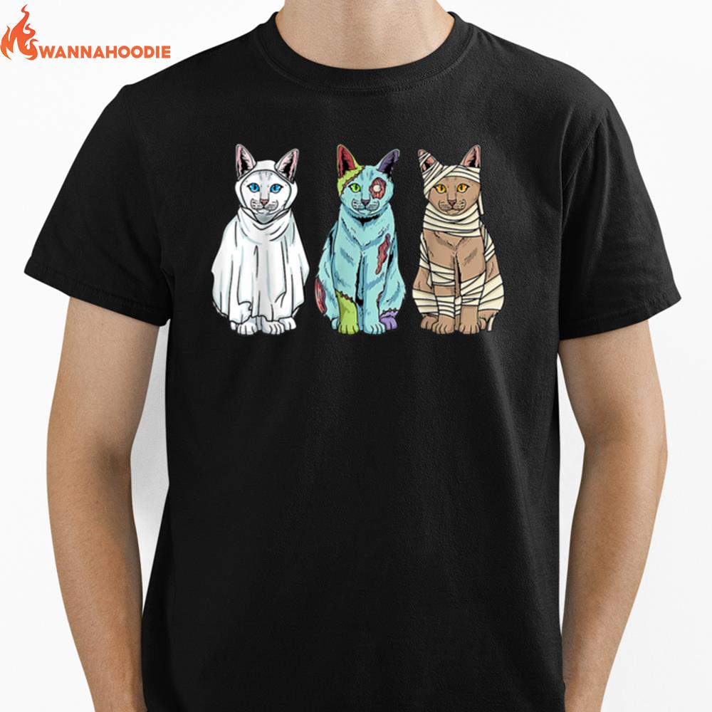 Halloween Ca Cat Horror Cat Scary Halloween Mummy Cat  B0B6Wh44Zg Unisex T-Shirt for Men Women