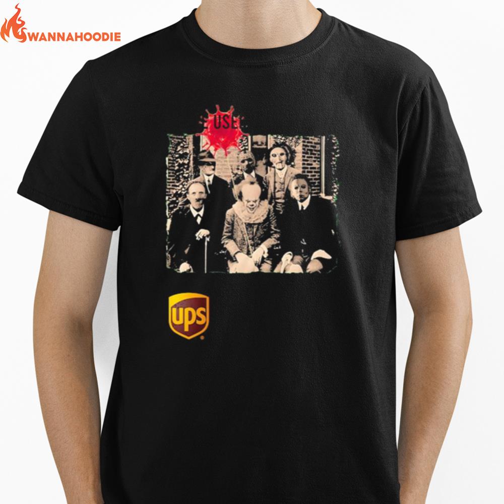 Halloween Horror Characters Use Ups Unisex T-Shirt for Men Women