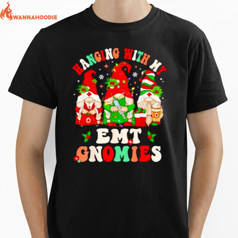 Hanging With My Gnomies Funny Christmas Gnomes Costume Kids Unisex T-Shirt for Men Women