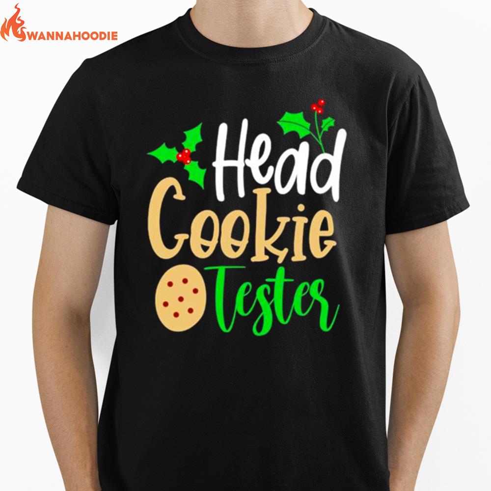 Head Cookie Tester Merry Christmas Unisex T-Shirt for Men Women