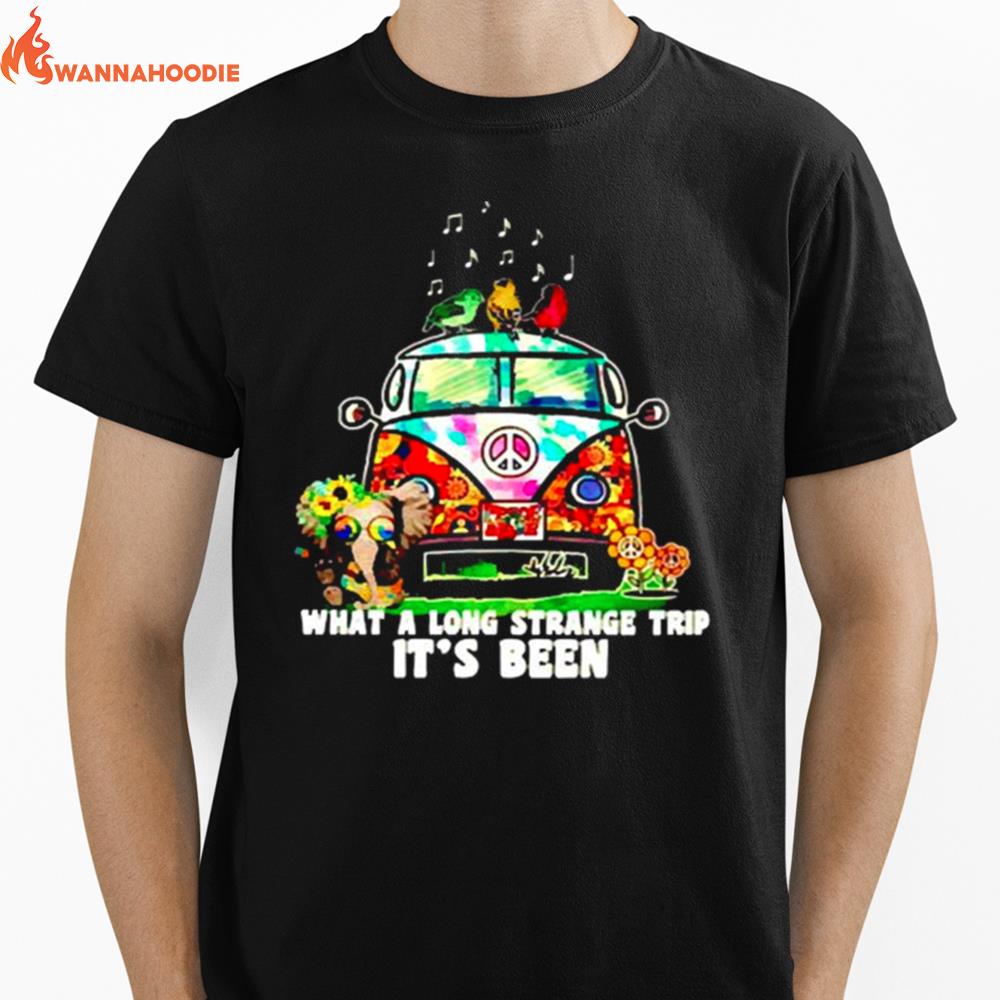 Hippie Elephant What A Long Strange Trip Its Been Unisex T-Shirt for Men Women