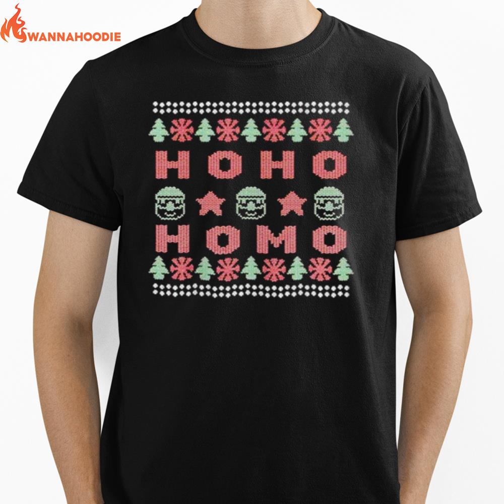 Ho Ho Homo Santa Ugly Christmas Unisex T-Shirt for Men Women