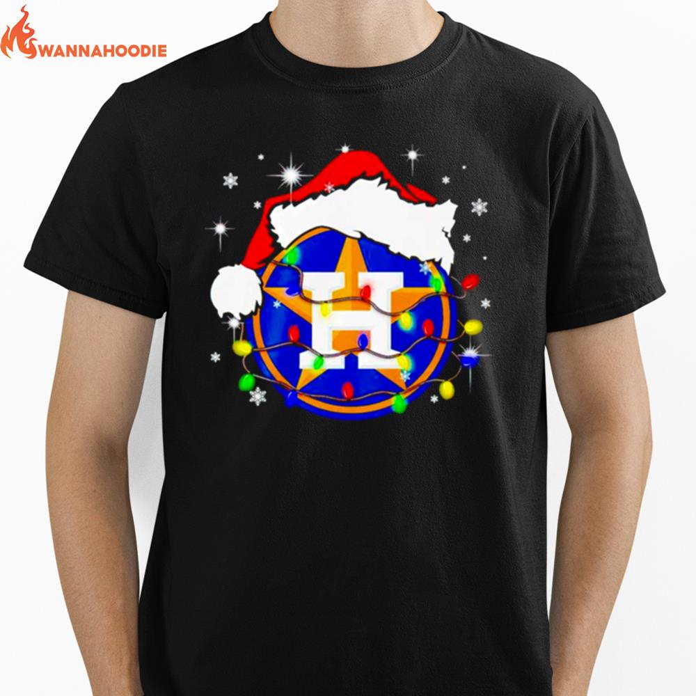 Houston Astros Santa Claus Christmas Unisex T-Shirt for Men Women