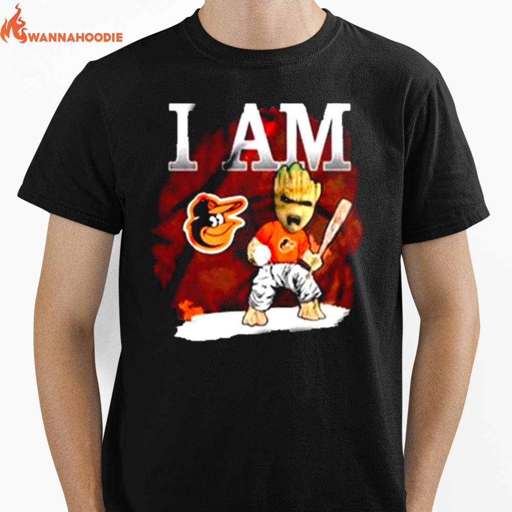 I Am Baltimore Orioles Groot Essential Unisex T-Shirt for Men Women