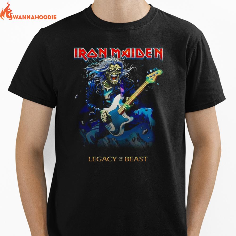 Iron Maiden Eddie On Bass Unisex T-Shirt for Men Women