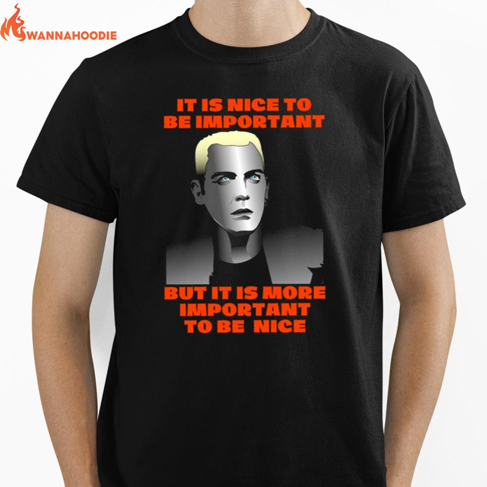 It Is Nice To Be Important But It Is More Important To Be Nice Scooter Techno Unisex T-Shirt for Men Women