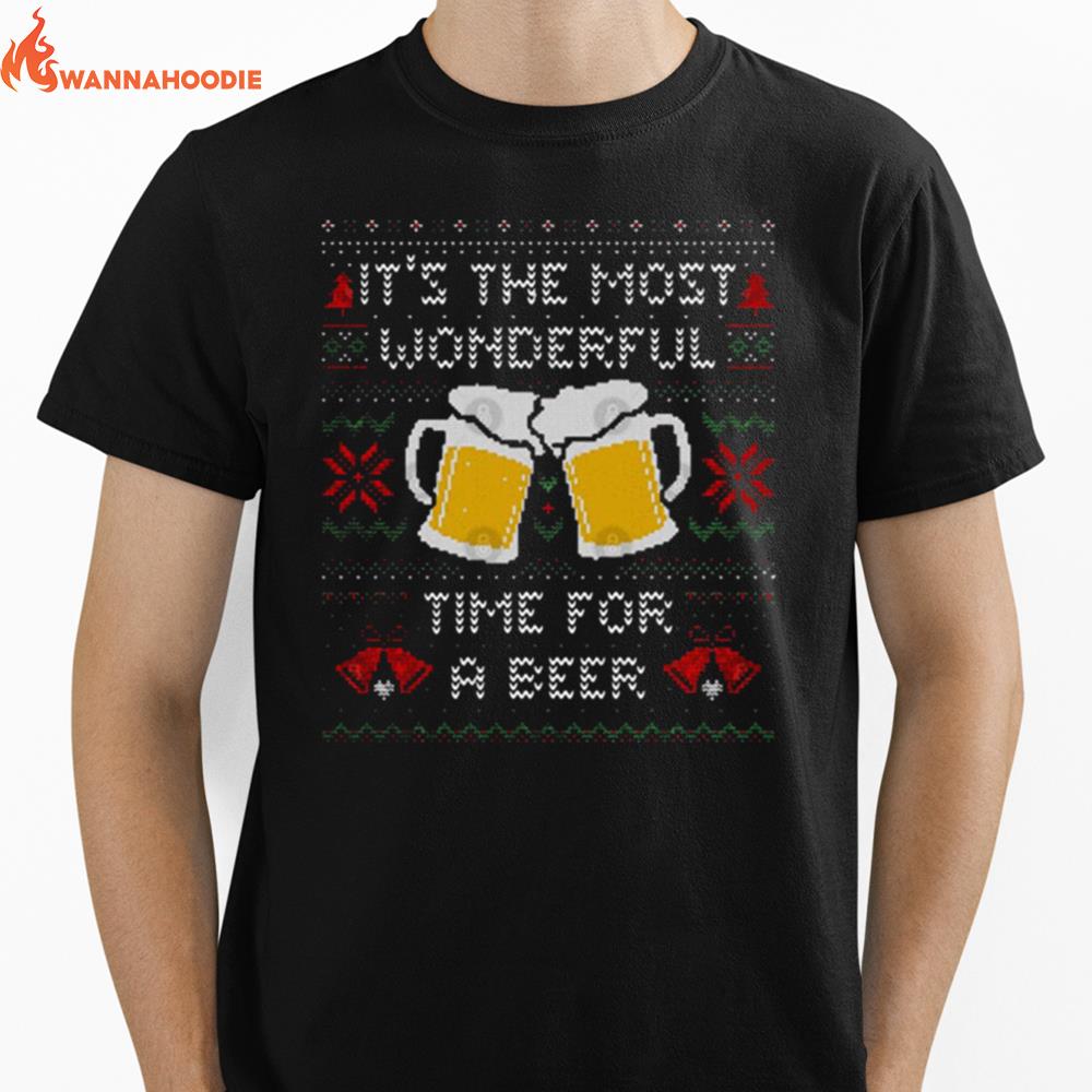 Its The Most Wonderful Time For A Beer Unisex T-Shirt for Men Women