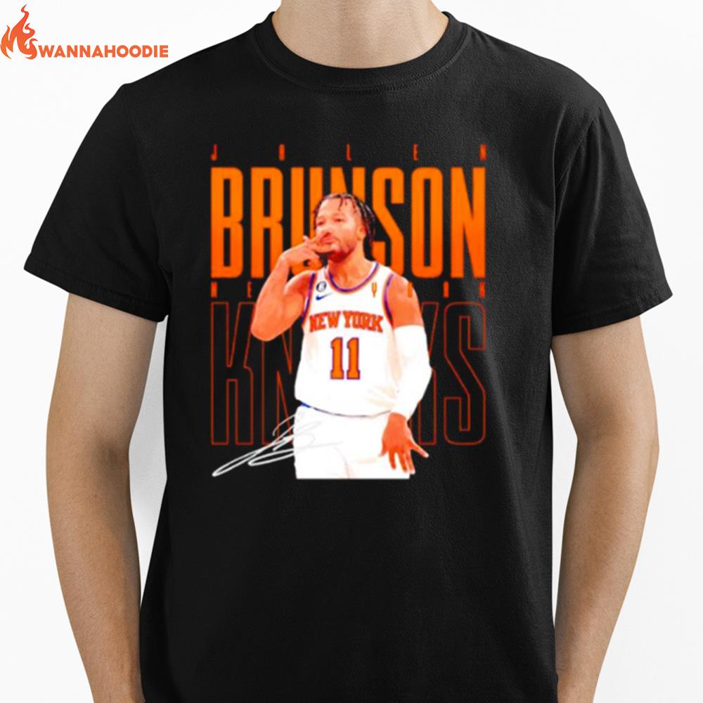 Jalen Brunson New York Knicks Basketball Signature Unisex T-Shirt for Men Women