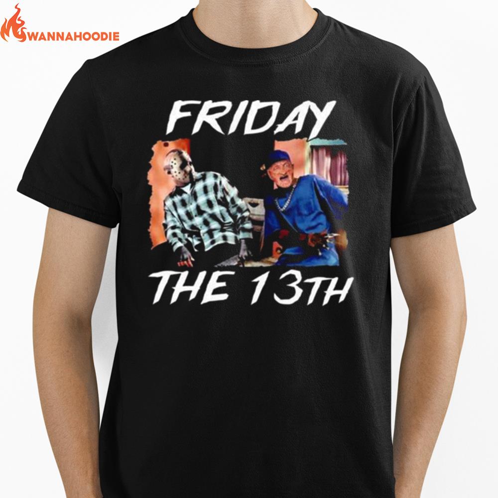 Jason Voorhees And Freddy Krueger Friday Halloween 13Th Unisex T-Shirt for Men Women