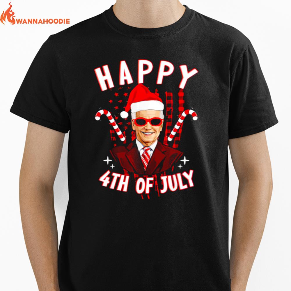 Joe Biden Xmas Pajama Happy 4Th Of July Funny Christmas Unisex T-Shirt for Men Women