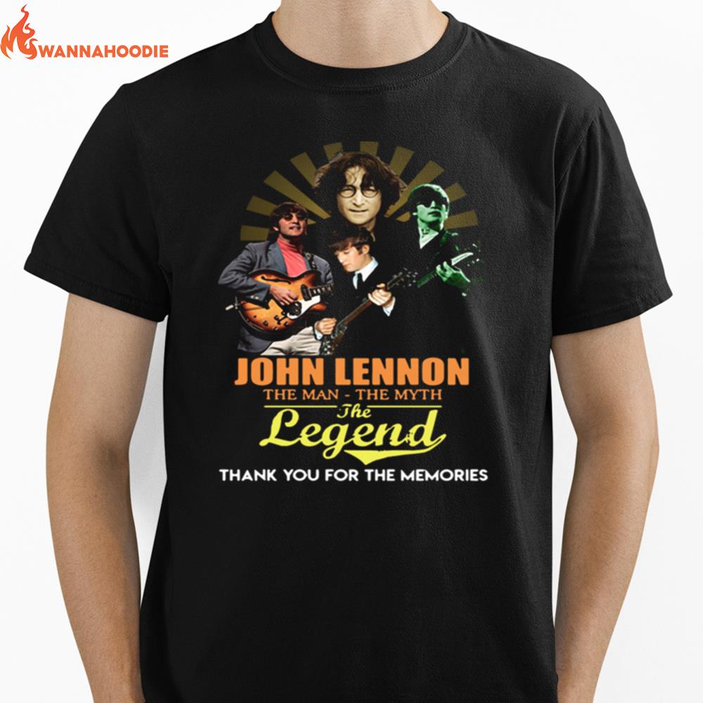 John Lennon The Man The Myth The Legend Thank You For The Memories Unisex T-Shirt for Men Women