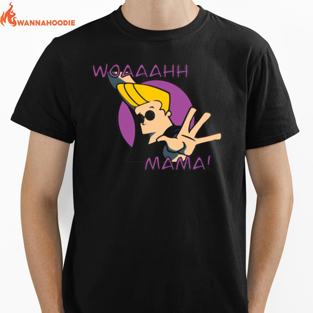 Johnny Bravo Cartoon Design Woah Mama Quo Unisex T-Shirt for Men Women