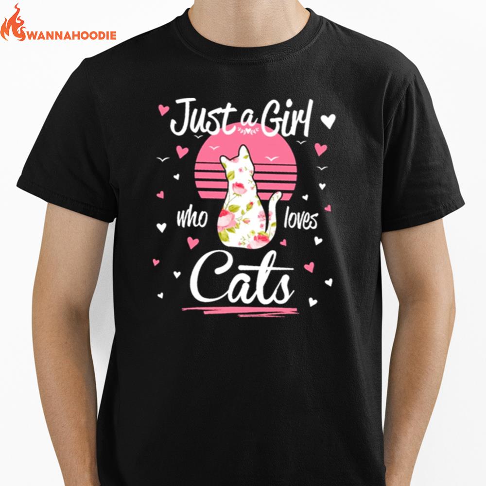 Just A Girl Who Loves Cycling Vintage Unisex T-Shirt for Men Women