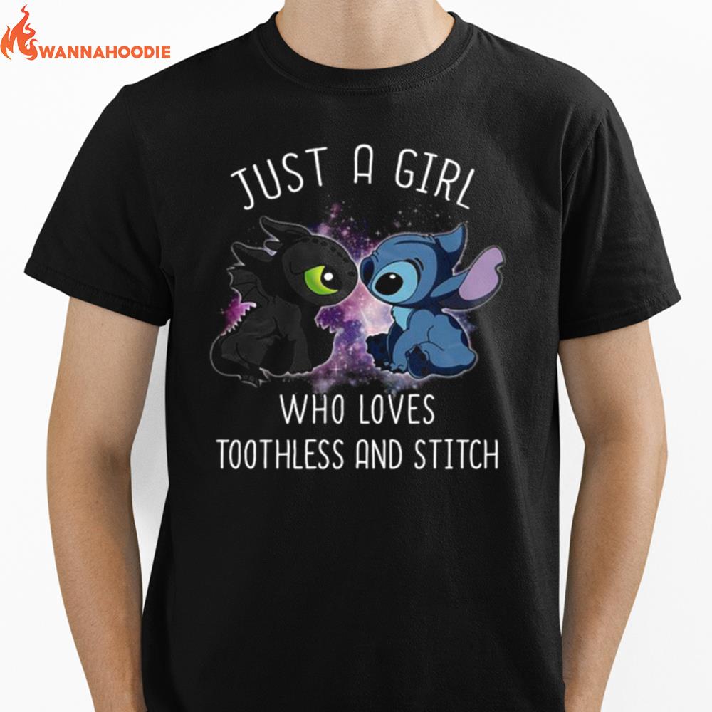 Just A Girl Who Loves Toothless And Stitch Unisex T-Shirt for Men Women