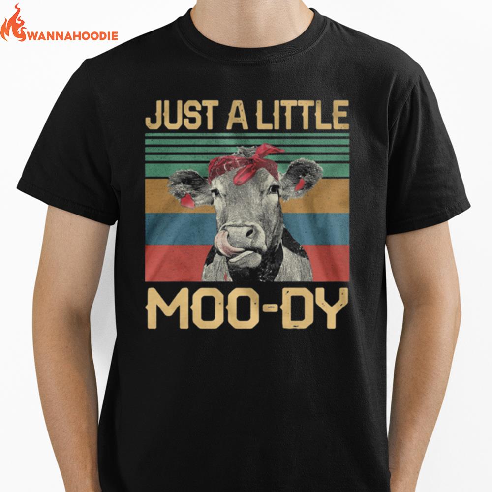 Just A Little Moo Dy Vintage Retro Unisex T-Shirt for Men Women