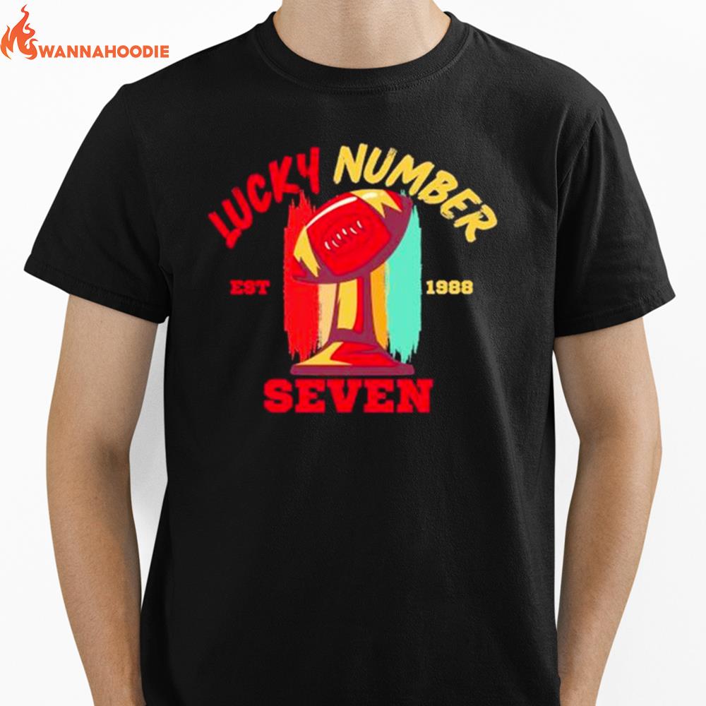 Kansas City Chiefs Lucky Number Seven Est 1988 Unisex T-Shirt for Men Women